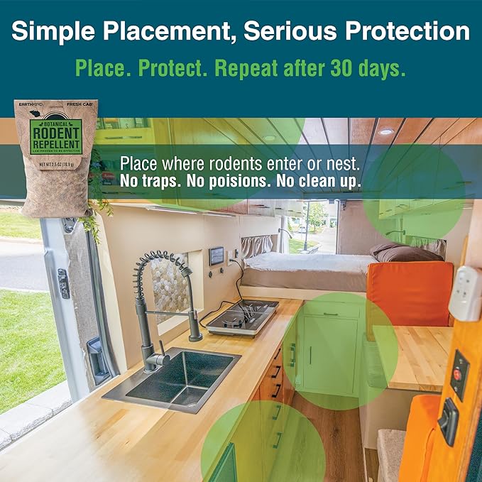 Fresh Cab Botanical Rodent Repellent - Environmentally Friendly, Keeps Mice Out, 24 Scent Pouches (6 Packs of 4)