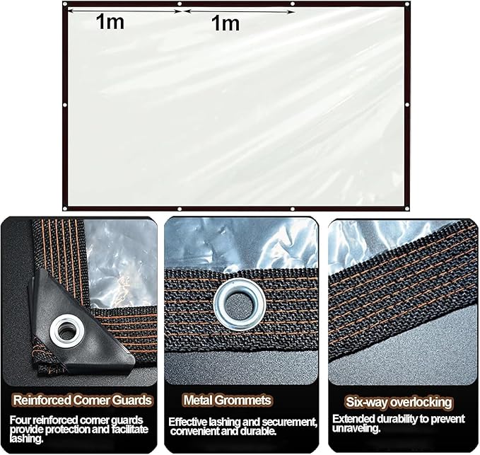 Clear Tarps 9x31FT Heavy Duty Waterproof, Outdoor Tarp with Grommets, Outdoor Garden Rainproof Covering for Chicken Coops, Patio, Porch and Outdoor Greenhouse Plant Cover