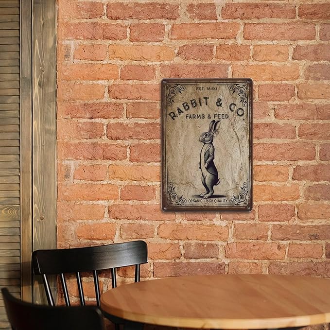 Farm & Feed Tin Sign Vintage Metal Sign Indoor/Outdoor Wall Decor Metal Poster 8x12 Inch