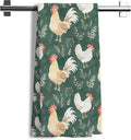 Chicken Floral Kitchen Dish Towels for Bathroom Decor,Farmhouse Cottage Core Decor Kitchen Hand Dish Towels Bathroom, Chicken Gifts for Women Mom Lady,16x24 Inch