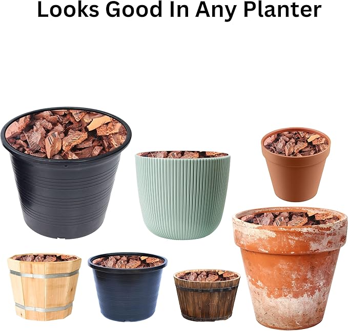 Brown Rubber Mulch for Landscaping - Durable and Eco-Friendly Garden Mulch - Perfect for Garden, Potted Plants & Outdoor Decor - 16 Quart