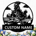 Custom Chicken Coop Metal Sign, Personalized Chicken Coop Sign for Outside, Custom Metal Hen House Farm Signs, Chickens Hen House Farmhouse Wall Art Decor