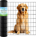 2ft x 50ft Black Vinyl Coated Welded Wire Fence - 14 GA Heavy Duty Garden Fencing, 2"x3" Mesh Rustproof Deer Barrier, Chicken Coop Poultry Run, Dog Fence & Garden Protector for Vegetables