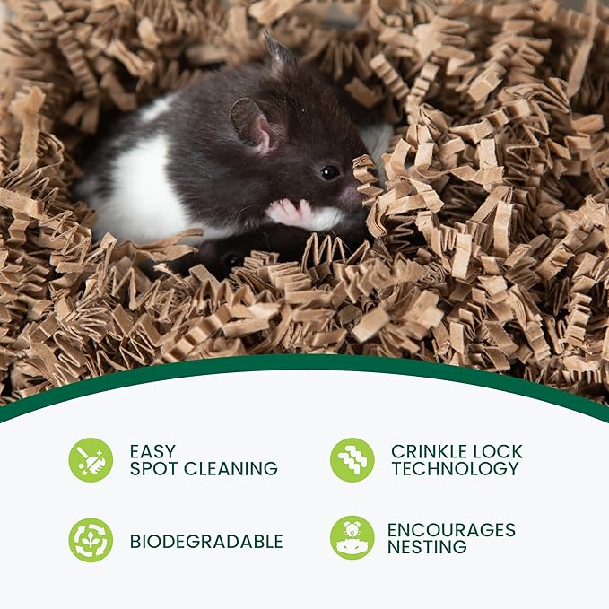ECO BEDDING FiberCore, Dust Free Paper Bedding for Small Pets and Birds, 10 lb. Natural (expands to 250L)