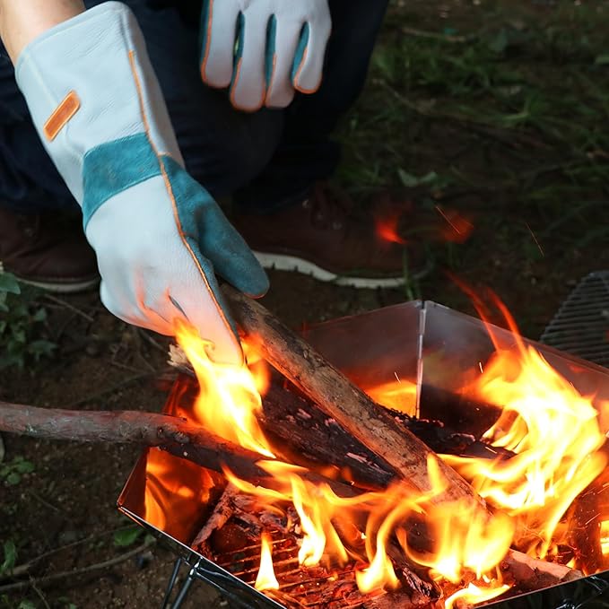 BEETRO 932℉ Heat Resistant Forge/Mig/Stick Welding Gloves for Oven/Grill/Fireplace/Furnace/Stove/Pot Holder/Wood Burner