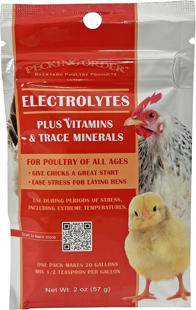 Pecking Order Electrolytes Plus Vitamins & Trace Minerals for Chicks & Hens, Yellow