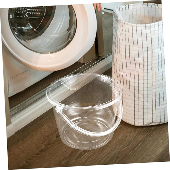 Plastic Water Bucket with Handle Multipurpose Laundry and Gardening Container Sturdy Water Storage for Home and Farm Use