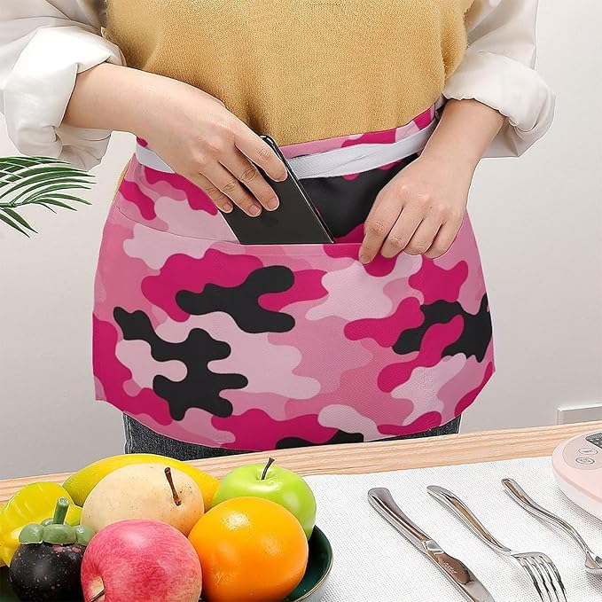 Waterproof Half Waist Apron Kitchen Chef Apron for Cooking Server Waitress