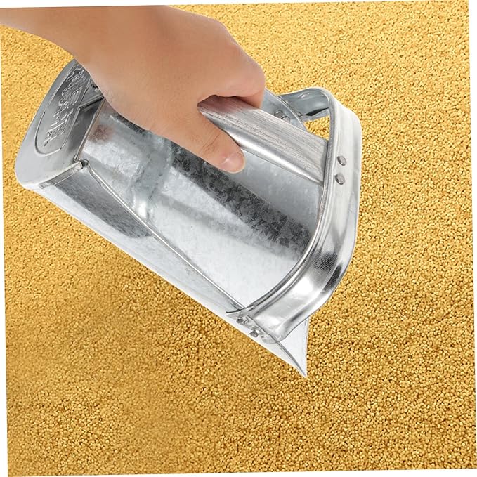 MERRYHAPY Stainless Steel Large Feed Scoop Farm Supplies Poultry Feeding Shovel Garden Tool Livestock Feeder
