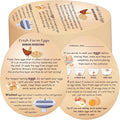 300 pcs Fresh Farm Eggs Handling Instructions Card 2.7 x 3.5 inch Eggs Business Card Egg Handling Instructions for Farm Fresh Egg Blank Cartons Basket Box Container Storing Extra Organizer