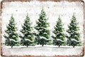 Vintage Winter Tin Sign Retro Christmas Tree Metal Sign Funny Nostalgic Rustic Wall Decor Decorations For Home Outside Porch Cafe Kitchen Bar Bedroom Office Living Room 12 * 8In