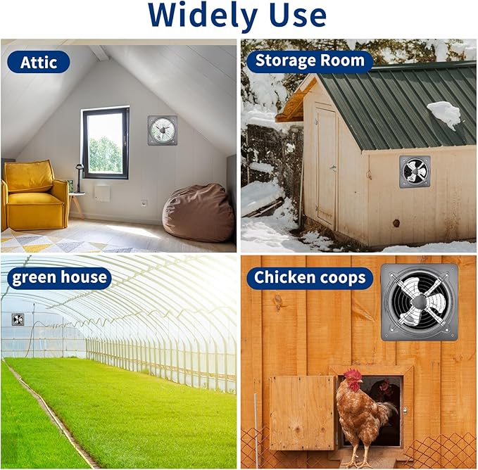 40W Solar Attic Fan Kit, 40W Solar Panel + a 25W DC Fan, Plug and Play, for Attic, Roof Vent, Green House or Chicken Coop
