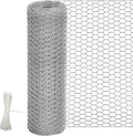 Chicken Wire Fencing, 24 Inch x 60 Feet Chicken Wire Mesh Roll for Garden Plants, 1 Inch Mesh Hexagonal Galvanized Metal Poultry Wire Netting for Chicken Coop Rabbit Dogs Barrier