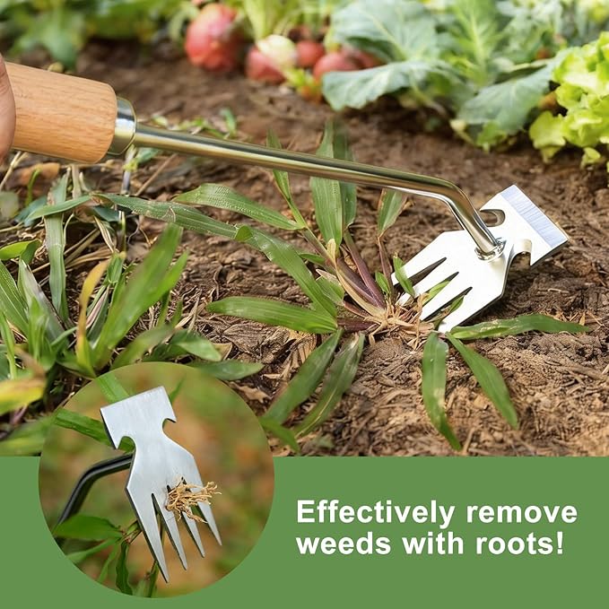 Weed Puller Tool, Garden Tools, Weed Remover Tool, Garden Weed Tool, Stainless Steel, Anti-Detachment, Portable Gardening Hand Tools for Vegetable Gardening Backyard Farm Planting & Weeding