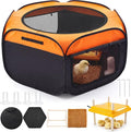 Brooder Box for Chick Starter Kit, 42 in Dual Door Chicken Brooder Pen/Playpen/Tent with 10×10 in Heating Plate, Nesting Pad, Chicks Feeder&Waterer, Chick Perch up to 15 Chicks, Duck, Quail