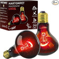 100W UVA Infrared Heat Lamp Bulb, Red Basking Spot Light for Lizard, Leopard Gecko, Turtle, and Chicks, High-Performance Red Heat Emitter for Reptile Tanks, Chicken Brooders & Terrariums