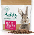 Andy Wood Pellet Bedding, 5 lb Bag, Premium Pine Pellets for Rabbits & Guinea Pig Bedding, Small Pets, Hamster, & Rabbit Litter