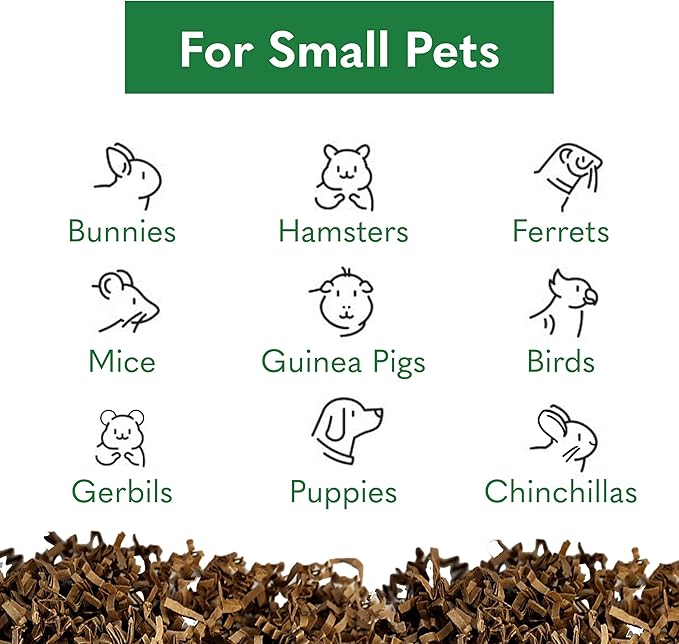 ECO BEDDING 99% Dust-Free Paper Bedding for Small Pets and Birds, Eco Natural, 1.5 lb - Safe, Clean, Ideal Nesting & Burrowing Material for Comfort