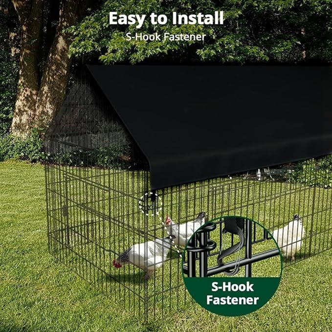 Chicken House Cover 57X43in Waterproof Oxford Cloth Shade Tarp For Large Poultry Runs,Outdoor Sun Protection And Weatherproof Shelter