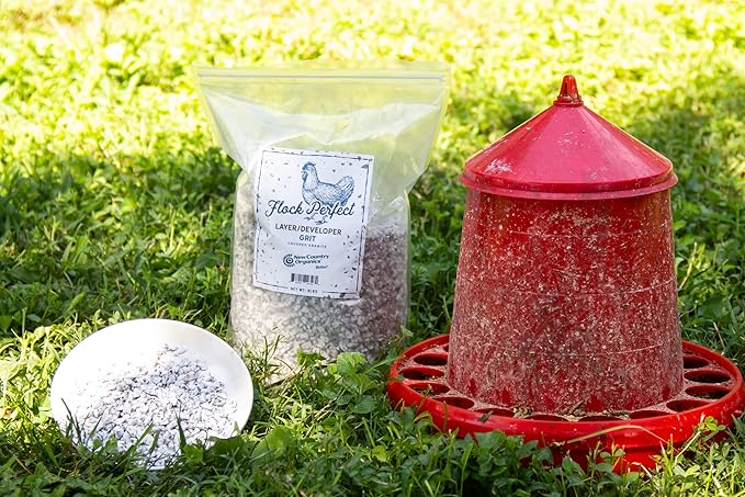 New Country Organics | Flock Perfect Layer/Developer Grit for Chickens and Other Poultry to Help aid in Digestion | 8 lbs