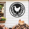 Customizable Chicken Coop Metal Sign, Vintage Chicken Coop Decor, Rustic Farmhouse Wall Art, Personalized Gift for Poultry Lovers