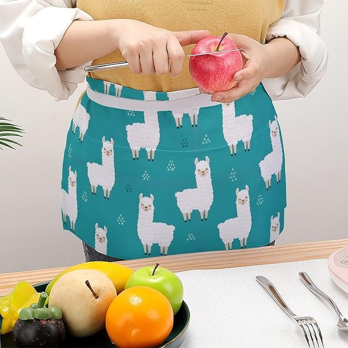 Server Waitress Waist Apron Cooking Kitchen Restaurant Aprons for Women Men