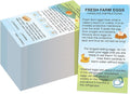 200 PCS Fresh Farm Egg Handling Instruction Cards, Double-sided Printing Egg Carton Stamp Bulk with Washed/Unwashed Fresh Egg Care Accessories Card Labels for Farm Fresh Eggs (3.5” x 2”, Rustic Style)