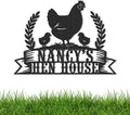 Personalized Chicken Coop Signs, Outdoor Chicken Coop Decor, Vintage Hen House Wall Decor, Custom Metal Name Sign for Farm Yard Garden Home, Gifts for Chicken Lovers Color07