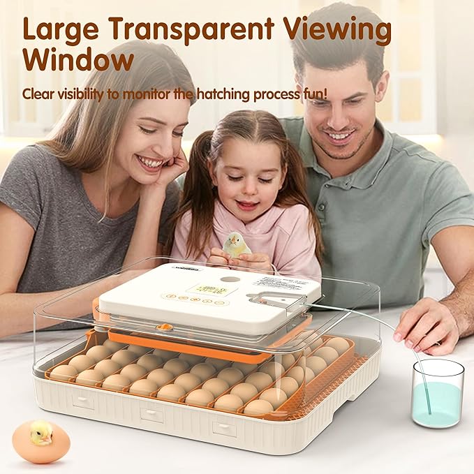 56 Eggs Incubators for Hatching Eggs - Automatic Egg Turner with Temperature and Humidity Control, Egg Candler, Incubator for Hatching Chicken, Duck, Goose, Pigeon, Quail, Parrot Eggs