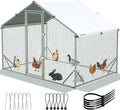 Quictent Large Metal Chicken Coop Run for 10+ Poultry with Side Hardware Cloth & Waterproof Cover, Advanced Series Outdoor Walk-in Cage Hen Duck Rabbit Dog Pen Yard Farm House, 6.6x9x6.6FT
