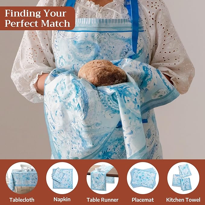 Maison d' Hermine 100% Cotton Apron for women with Pocket Kitchen Chef Apron for Men Cooking Easter Decorations