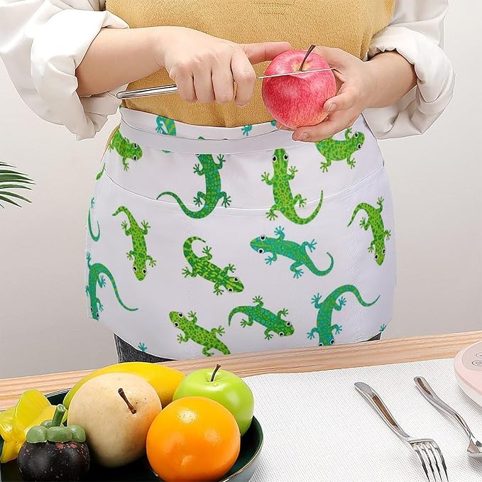 Short 3 Pockets Waist Waiter Waitress Half Apron Waterproof Chef Aprons