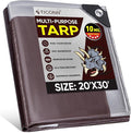 TICONN Heavy Duty Tarp Cover, Extra Thick Tarps Waterproof Tear and Rip Proof UV Resistant Tarpaulin with Reinforced Grommets and Edges (10 Mil, 20'x30')