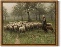 InSimSea Framed Canvas Wall Art, Sheep on the Meadow Oil Painting Prints, Aesthetic Room Decor, Farmhouse & Christian Wall Art, 8x10in