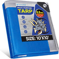 TICONN Heavy Duty Tarp Cover, Extra Thick Tarps Waterproof Tear and Rip Proof UV Resistant Tarpaulin with Reinforced Grommets and Edges (5.5 Mil, 10'×10')