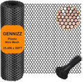 Plastic Wire Mesh Fence Roll, GENNIZZ 35.4IN x 50FT Plastic Chicken Wire Mesh, Balcony Garden Netting Fencing Barrier for Cat Dog (0.9m x 15m)