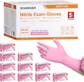 Schneider Nitrile Exam Gloves, 4-mil Medical Gloves Disposable Latex Free, Powder Free, Food Safe Glove for Examination