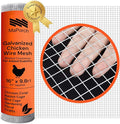 MaPorch Hardware Cloth Mesh - Galvanized Chicken Wire Mesh (15.7'' x 118.1', 1/2 Inch Square) for Chicken Coop, Rabbit and Poultry Fencing - Wire Fence - Metal Fencing