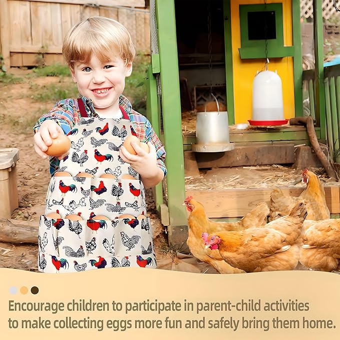 Egg Apron,Egg Collecting Apron for Chicken Duck Goose Eggs,Chicken Egg Apron for Housewife Farmhouse Kitchen Restaurant