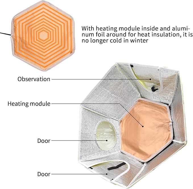 Chicken Brooder Box for Chicks, Chicken Coop Heater Chick Brooder Heating Plate for 10 Newborns Chicks Ducklings Quail Goose Birds Poultry Breeding Box