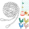 5 Ft Hanging Chain with 2 Chain Hooks 4 Chicken Coop Signs for Chicken Feeders, Stainless Steel Metal Small Chain For Chiken Bird Coop Accessories Feeders Waterer Plant Hooks Hanger Hold Up 13 Lbs