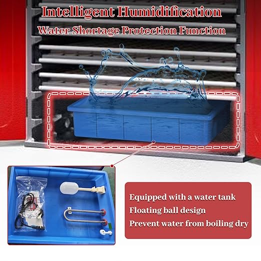 Incubators for Hatching Eggs,1000 Eggs Incubator with Automatic Egg Turning and Humidity Control,Commercial Large Cabinet Hatcher for Chicken, Duck, Quail,Birds Eggs (Red,1000-Egg)