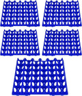 5PCS 30 Cell Plastic Egg Tray, Stackable Multi-function Egg Storage Container for Storage Transportation Home Farm Supplies (28.7 * 28.3cm)(Blue)