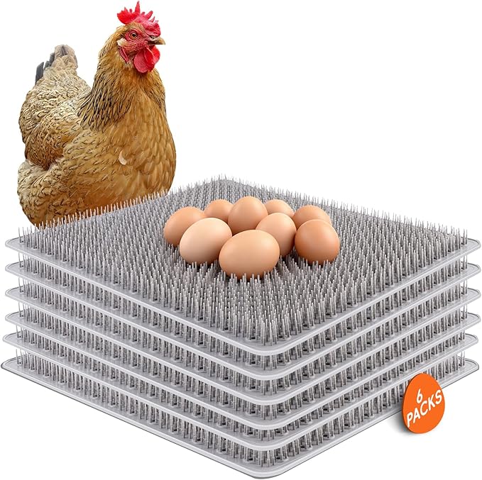 Kalolary 6 Pack Washable Chicken Nesting Pads for Chicken Coop, Silicone Nesting Box Pads for Chickens Bedding, Reusable Chickens Coop Accessories for Hens Laying Eggs, Easy to Clean