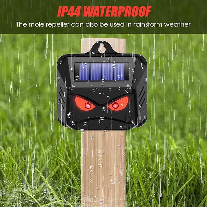 4 Pack Solar Nocturnal Animal Repeller Outdoor, Predator Eyes Coyote Deterrent for Skunk Deer Fox Raccoon, Nighttime Predator Lights for Chicken Coop Yard Garden & Farm Protection