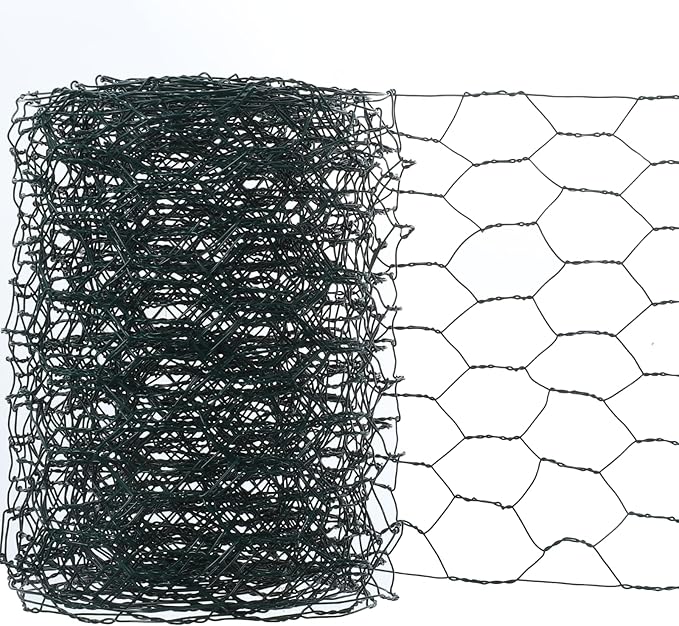 Chicken Wire for Crafts, 4.13in x 118in Sturdy Practical Chicken Wire Fence Multifunctional Wires Mesh Roll for Garden Floral Arrangements Craft Projects(Dark Green)