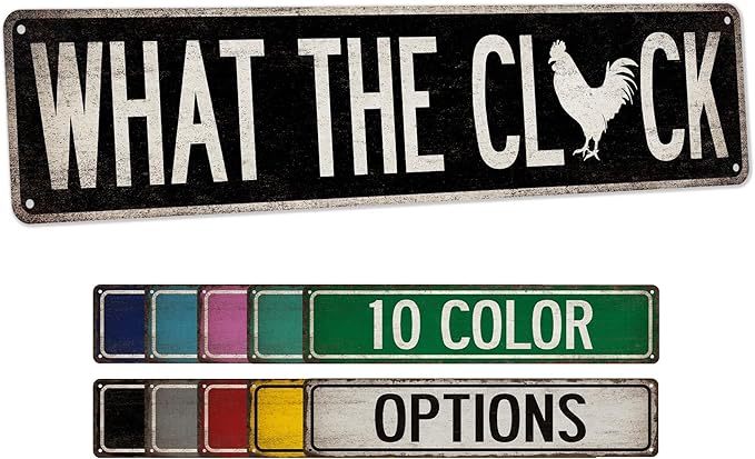 What The Cluck Funny Chicken Décor - Made In USA - Farm House Décor Rustic Chicken Signs Chicken Coop Accessories Country 104180017011