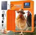 Automatic Chicken Coop Door, Upgrade Door Opening, Solar Powered Chicken Door, Light Sensor&Timer, Remote Control, Multiple Power Options with Solar Panel