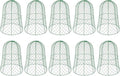 YIYIBYUS Garden Chicken Wire Cloche, 12.99" Diameter x 15.75" Height Plant Protective Covers Metal Cage Plant Protector Cover for Gardens, Parks, Yards, Balconies, Farms (10pcs, Green)
