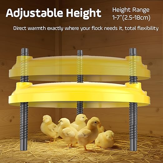 Chick Heat Plate-Chicken brooder, Chicken Coop Heater 35W 12''x12'' with Adjustable Temperature, Safe Heating Plate for Baby Chicks and Poultry Warmth